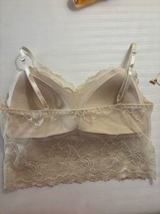 Beige lace bralette