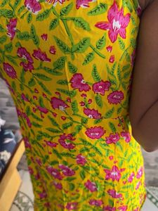 Yellow Floral Print Sundress