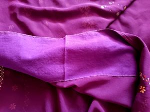 Purple Embroidered Saree
