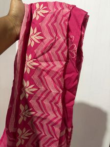 Vibrant Pink Printed Dupatta
