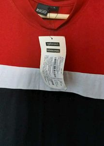 Color Block Fitted T-Shirt Dress - L Size