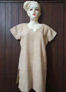 Striped Linen Kurti for Women