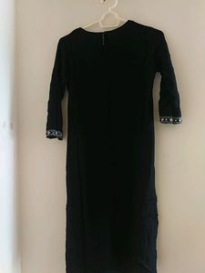 Black Thread Worked Kurti