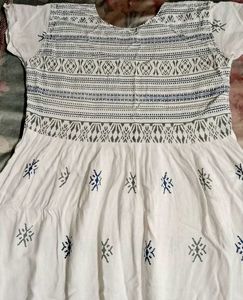 White Printed Kurta