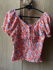 Floral Print Crop Top