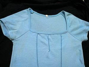 Blue Corset Style Crop Top