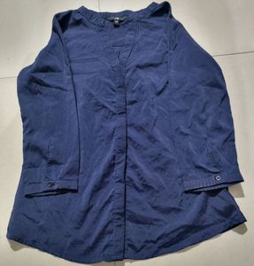 Trendy Navy Blue  Woman Shirt