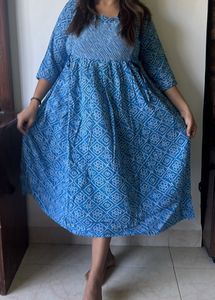 Blue Printed Kurti and maternity wear