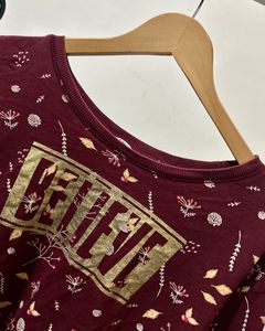Maroon "Believe" Graphic Sweatshirt