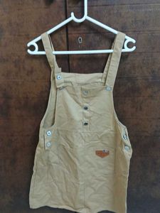 Khaki Overall Dress