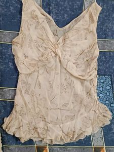 Sheer Floral Print Top