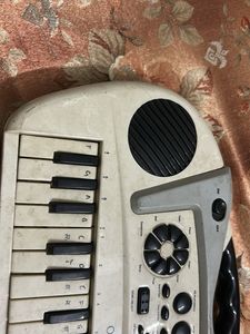 piano and flying disk