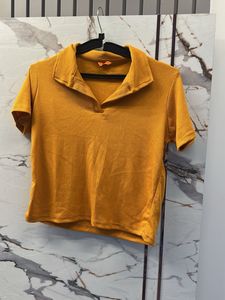 Mustard Yellow Collared Top- Bust- 34/32