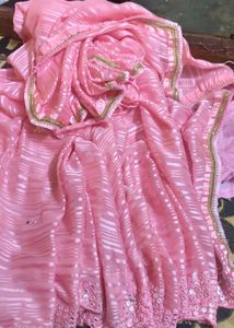 Beautiful Baby Pink Saree