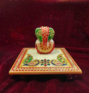 Marble Ganesh chauki for Diwali Pooja and decor