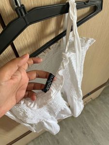 HARPA New White Smocked Camisole Top