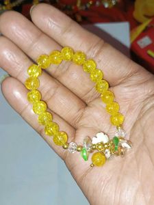 Yellow Beaded Bracelet Set
