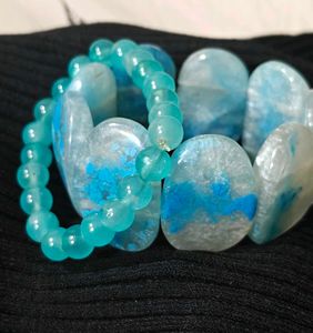 Blue Bracelet Set (Combo of 2)