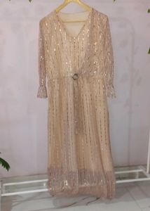Golden Party Wear Brand New Dress