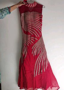 Fish style Embroidered Gown