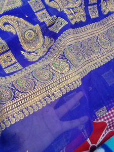 New Party Wear Saree With Blouse Purple Colour 💜