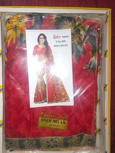 Red beautiful elegant saree
