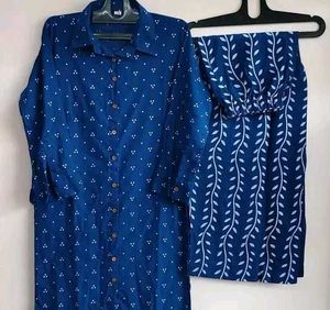 Blue Printed Kurta