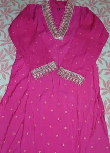 Vibrant Pink Kurta Set with Dupatta