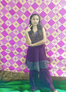 Beautiful Purple sharara shut