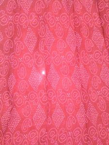 Vibrant Red Ethnic Print Skirt fabric