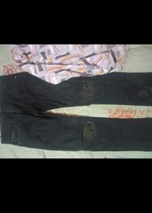 Stylish Printed Shirt and Black Jeans