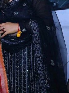Elegant Black Embroidered Lehanga set