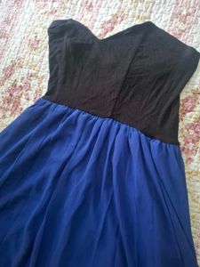 Strapless High-Low Royal Blue Dress