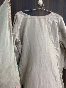 Formal Wear Silver Designed Kurta Pant Suit