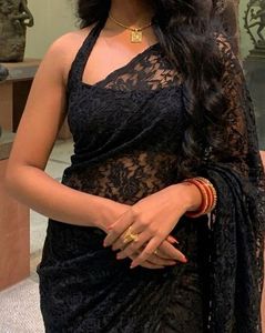 Black Lace Saree and blouse