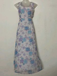 Floral Square Neck Maxi Dress