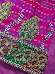 Punjabi Wedding Satin Silk Suit With