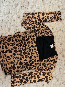 Trendy Leopard Print Full Sleeve Top