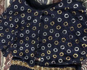 Elegant Navy Blue Lehenga Choli
