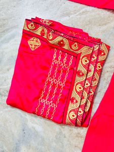 Vibrant Pink Embroidered Kurta Set