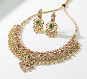 Exquisite Kundan & Emerald Necklace Set