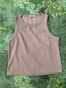 H&M Pink Ribbed Tank Top