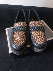 Leopard Print Chain Loafers