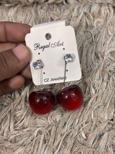 Cherry Drop Earrings