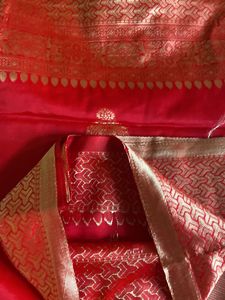 Red Kanjivaram Saree Attach Blouse