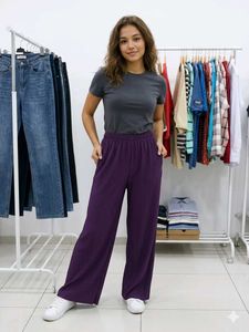 Comfortable Pleated Wide-Leg Pants