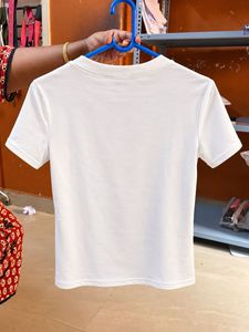 Cute White Crop Top with Bow Detail