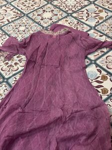 Beautiful Light Purple Anarkali 3 pc set