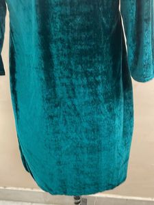 Teal Velvet Kurta