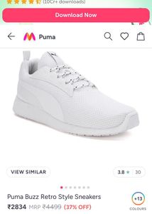 Puma White Lace-Up Sneakers